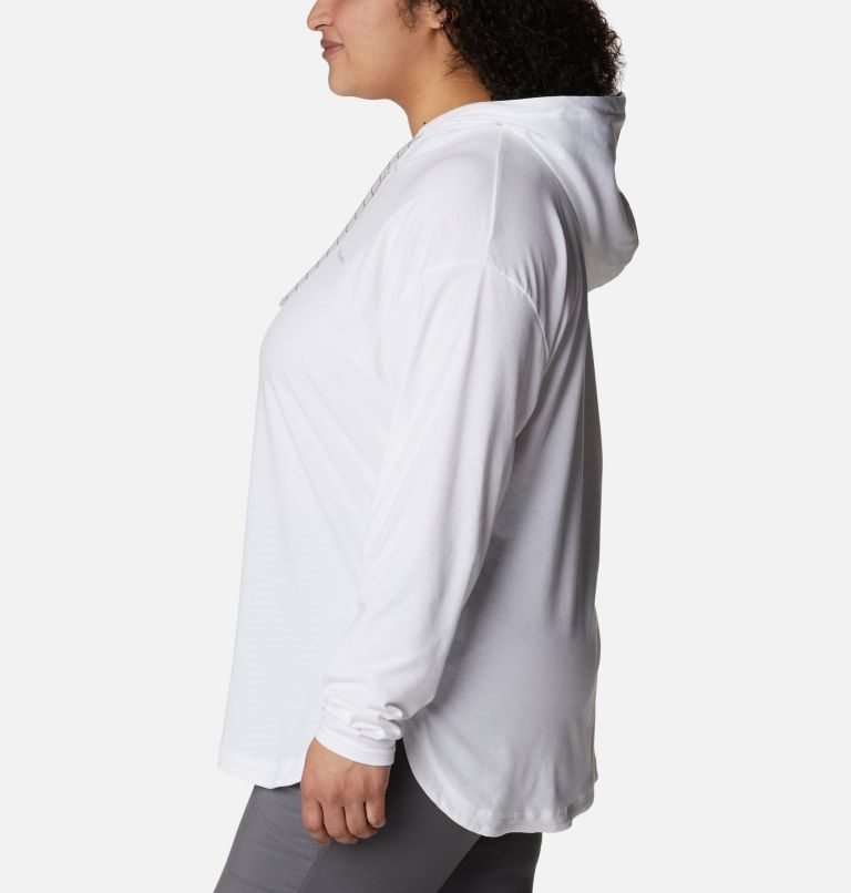 Columbia Sun Trek Pullover Hettegensere Dame Hvite | Plus Size 40872J